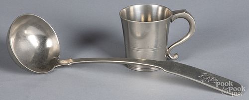 BOARDMAN PEWTER LADLE, TOGETHER