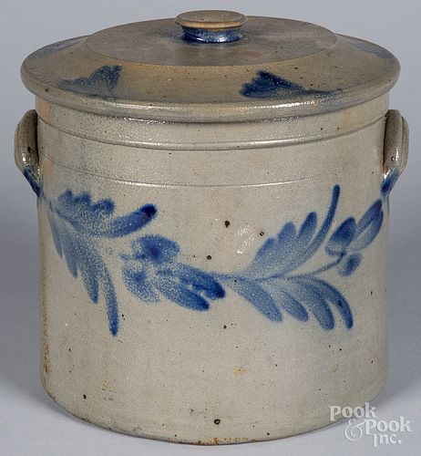 PENNSYLVANIA STONEWARE LIDDED CROCK  316cea