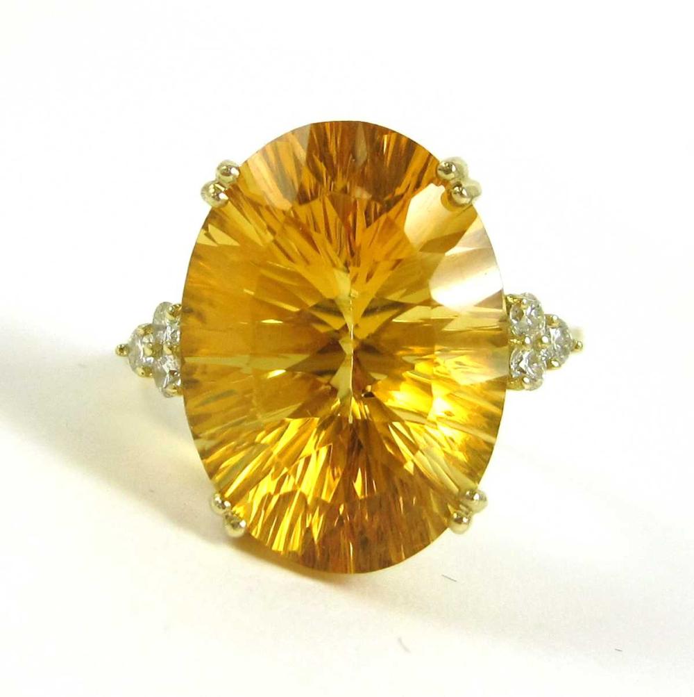 CITRINE DIAMOND AND FOURTEEN KARAT 316d1d