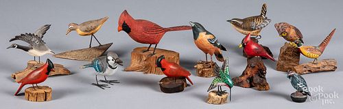 COLLECTION OF CARVED AND PAINTED BIRDSCollection