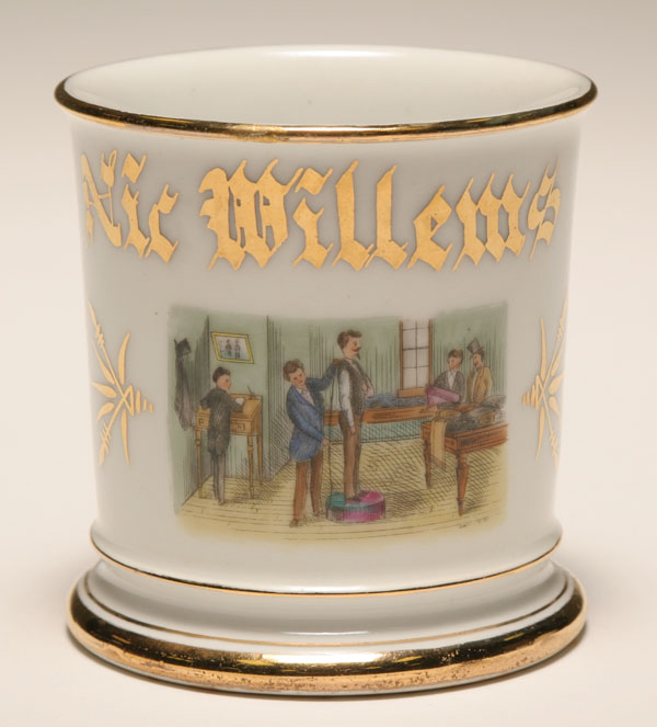 Occupational shaving mug, Tailor.