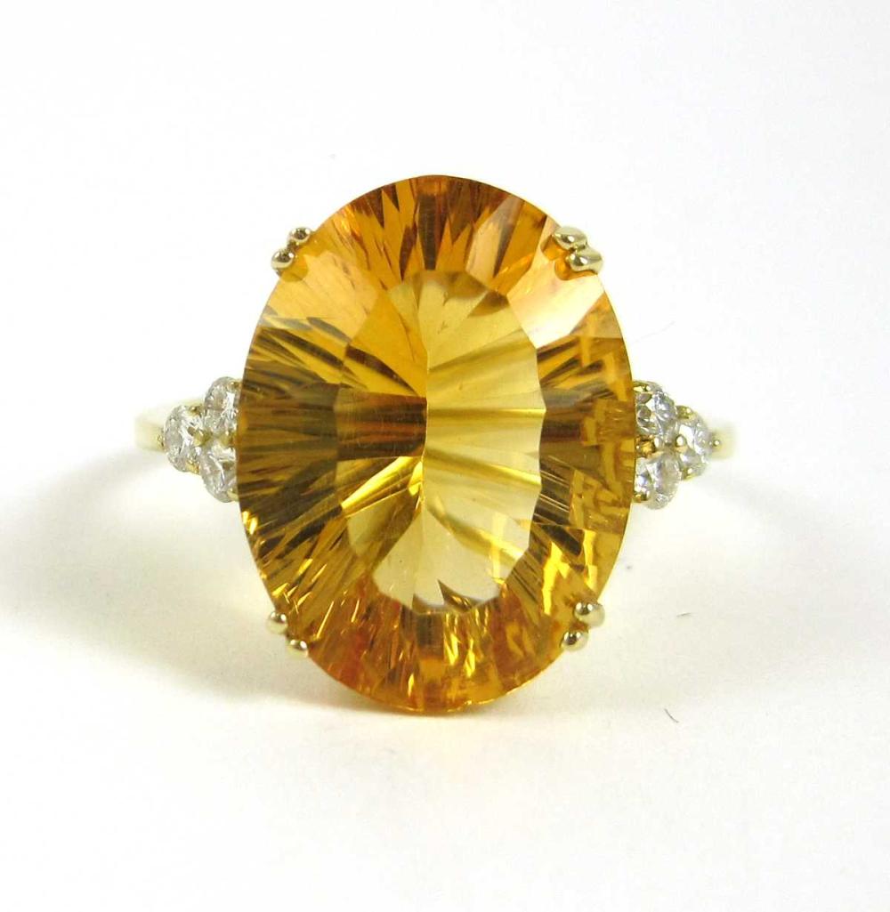 CITRINE DIAMOND AND FOURTEEN KARAT 316da8