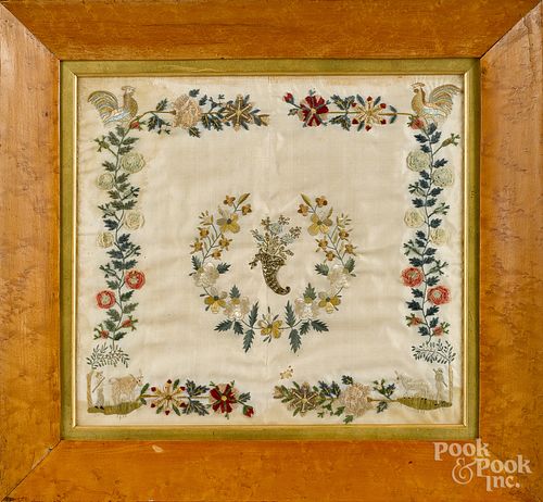 SILK AND CHENILLE ON SILK EMBROIDERY  316db3