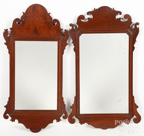 TWO CHIPPENDALE MAHOGANY MIRRORS  316db6