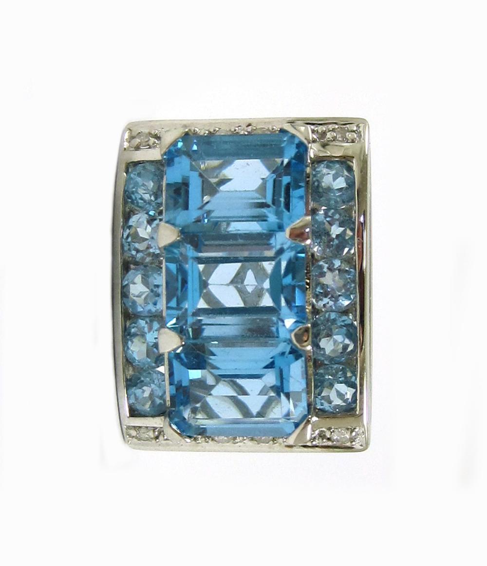 BLUE TOPAZ DIAMOND AND FOURTEEN 316dc5