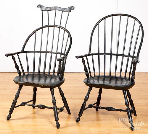 TWO W WALLICK WINDSOR ARMCHAIRS Two 316e0b