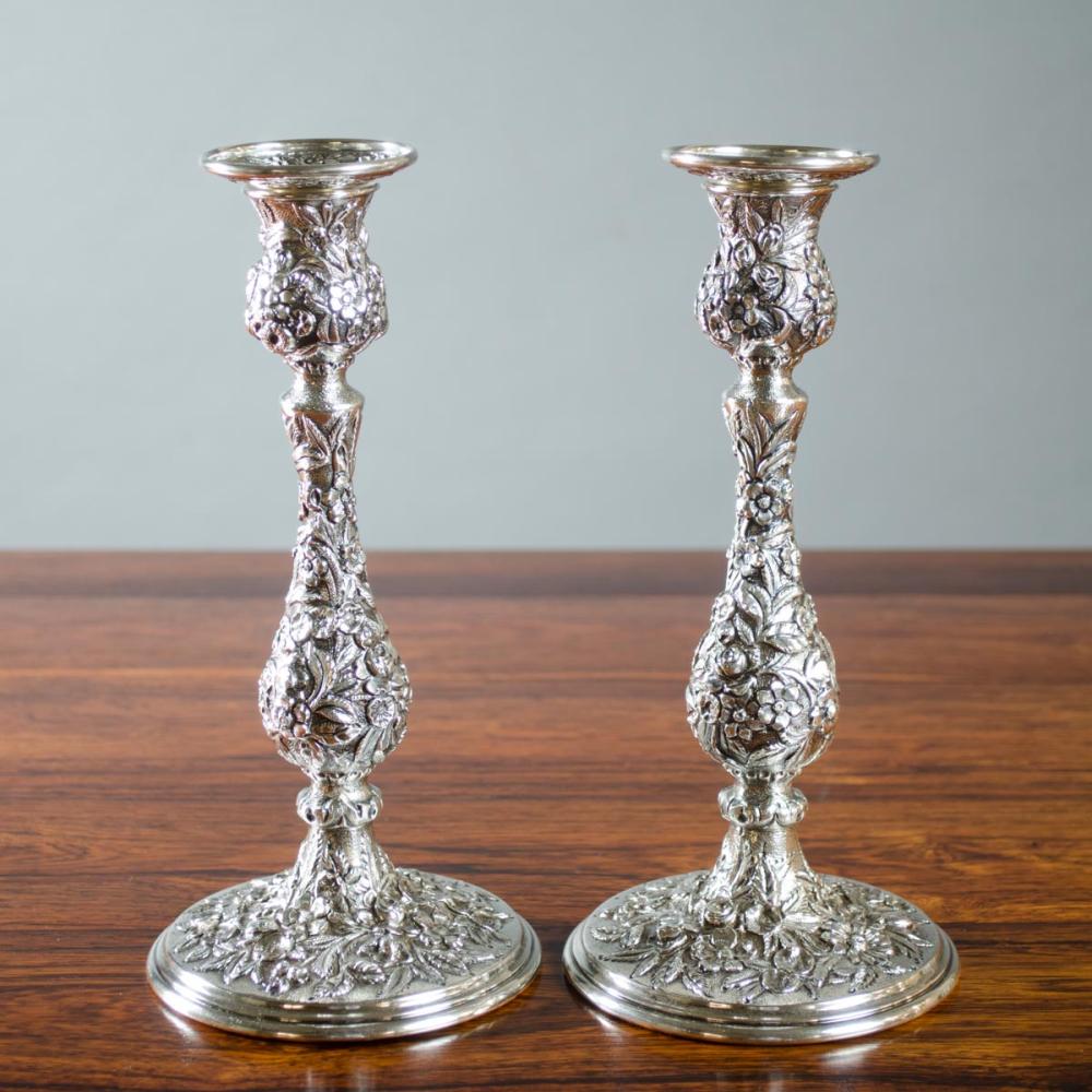 PAIR OF S. KIRK AND SON "REPOUSSE"