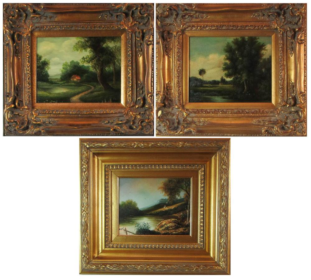 THREE EUROPEAN LANDSCAPES, OILS