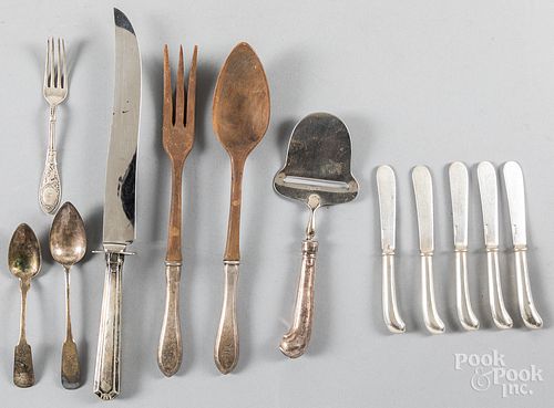 SILVER AND SILVER HANDLED FLATWARE