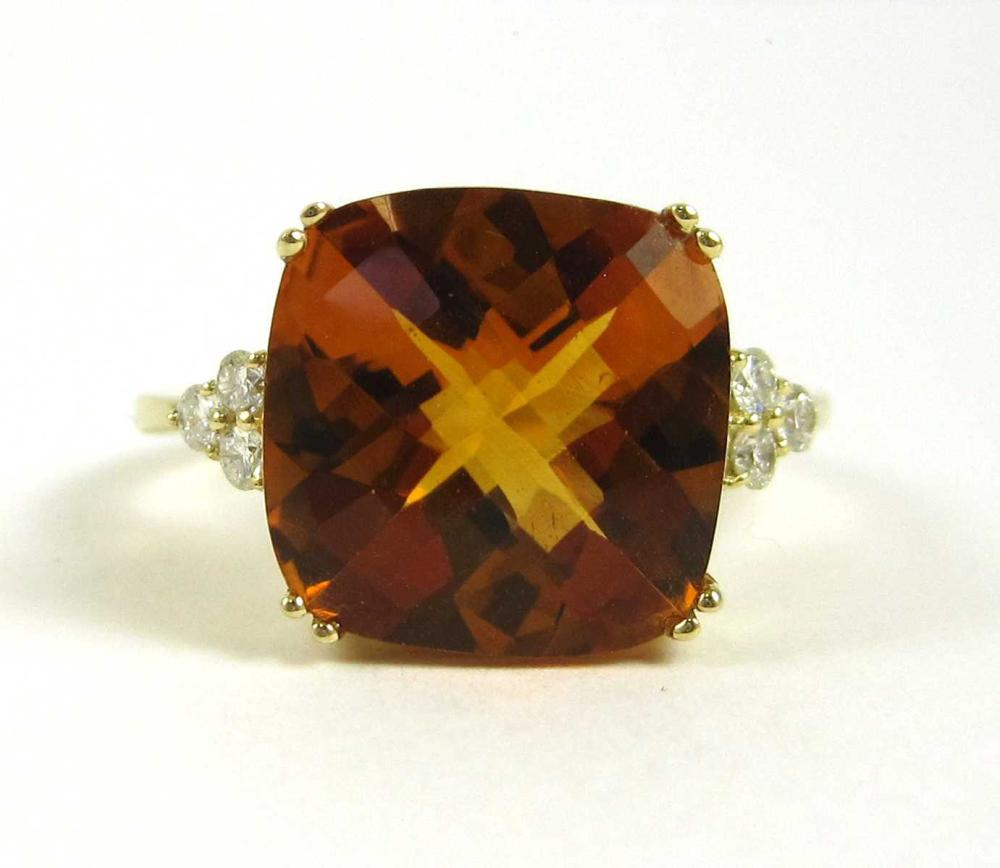 CITRINE DIAMOND AND FOURTEEN KARAT 316e7c