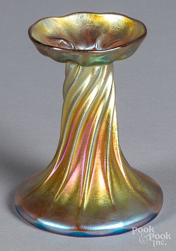 TIFFANY FAVRILE GLASS CANDLESTICKTiffany