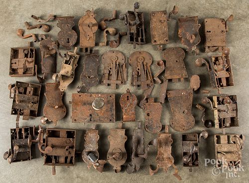 COLLECTION OF ANTIQUE IRON DOOR