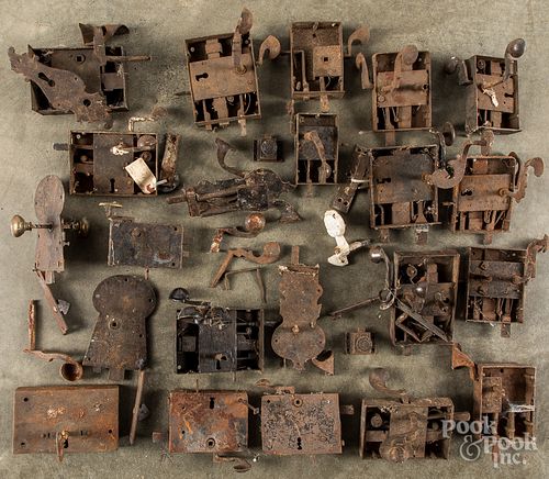 COLLECTION OF ANTIQUE IRON DOOR