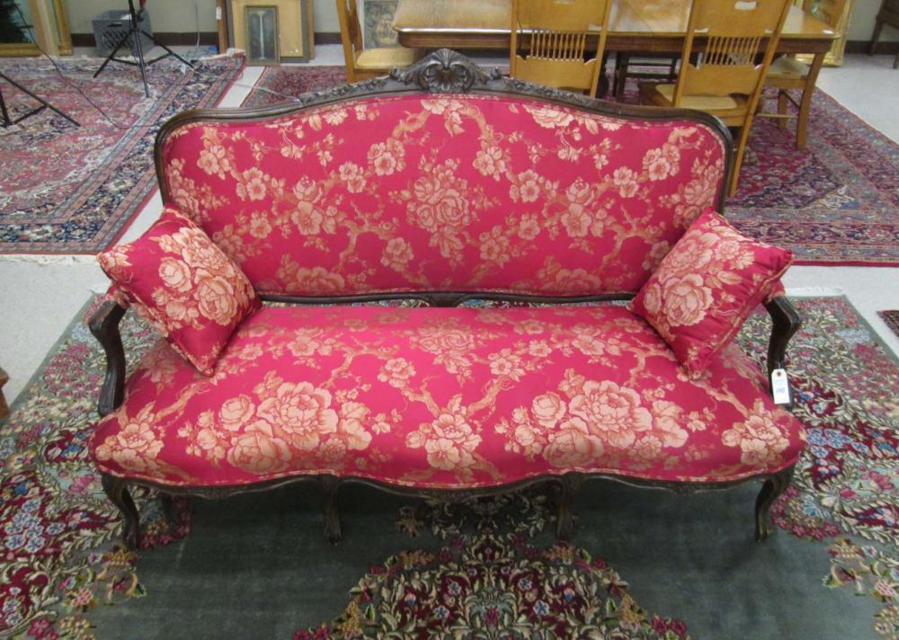 LOUIS XV STYLE SOFA, FRENCH, C.