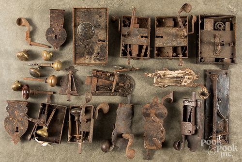 COLLECTION OF ANTIQUE IRON DOOR