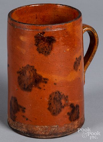 LARGE REDWARE MUG 19TH C Large 316f0b