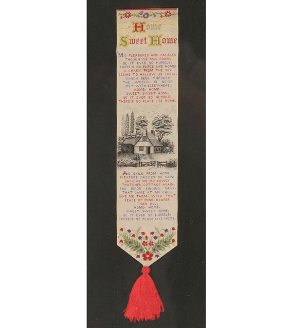 Five Stevengraph woven silk ribbons/bookmarks