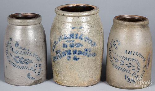 THREE WESTERN PENNSYLVANIA STONEWARE