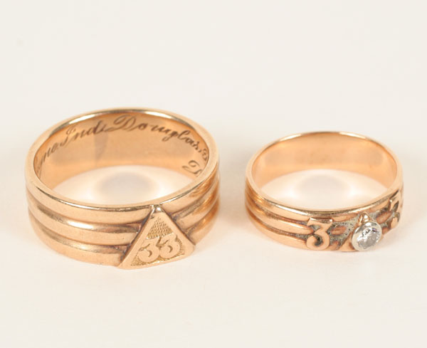 Matching set 14K yellow gold 33rd