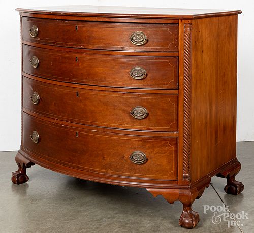 NEW ENGLAND LATE CHIPPENDALE CHERRY