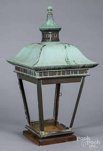 LARGE COPPER LANTERN, EARLY 20TH C.,Large