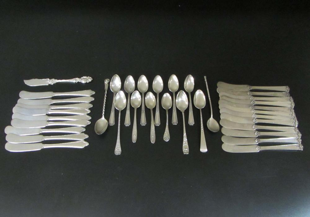 THIRTY-SIX STERLING SILVER FLATWARE
