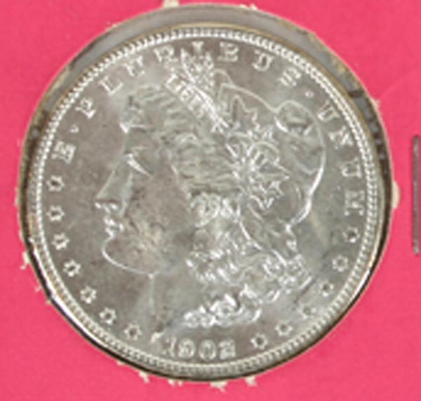 Two 1902-O & One 1921 Morgan Dollars