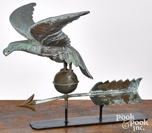 COPPER EAGLE WEATHERVANE, 19TH