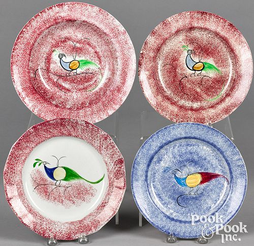 FOUR PIECES OF PEAFOWL SPATTER  314962
