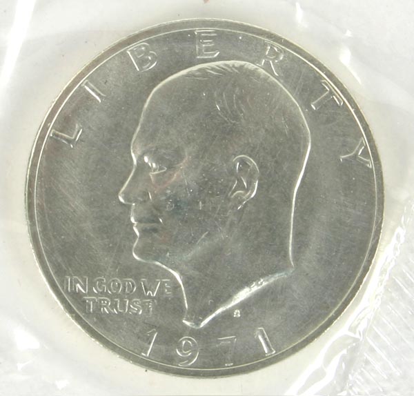 Two 1971 Eisenhower Silver Dollars 4edc2