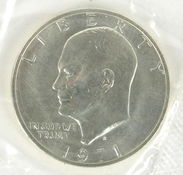 Two 1971 Eisenhower Silver Dollars