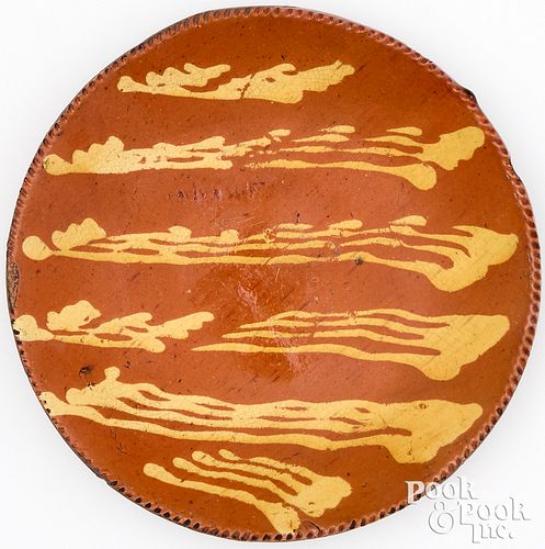 PENNSYLVANIA REDWARE PIE PLATE,