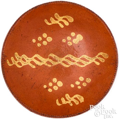 PENNSYLVANIA REDWARE PIE PLATE,