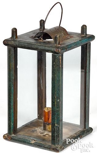 NICE PAINTED PINE CARRY LANTERN  3149c5