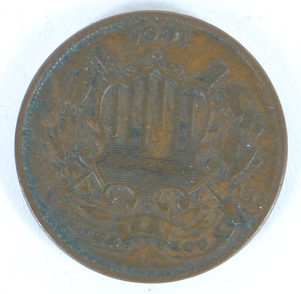 1864 Two Cent Piece Small Motto 4edce