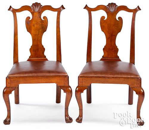 PAIR OF PA QUEEN ANNE WALNUT DINING 314a3d