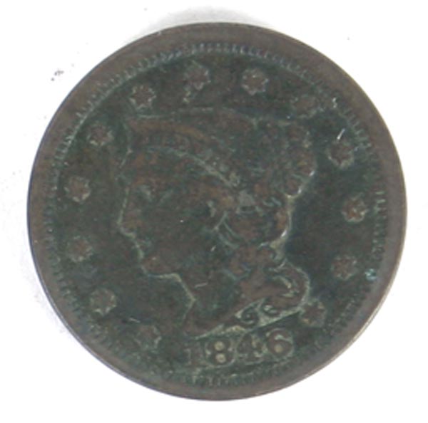 4 Large Cents - 1846 1848 1851