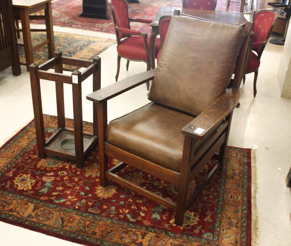 AMERICAN CRAFTSMAN OAK ARMCHAIR