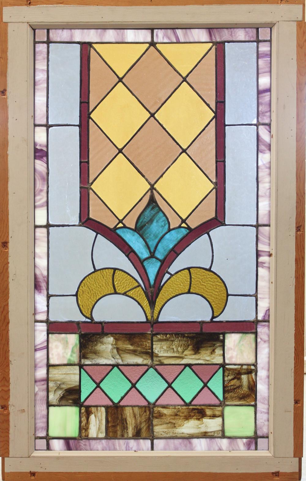 LATE VICTORIAN STAINED GLASS WINDOW  314b66