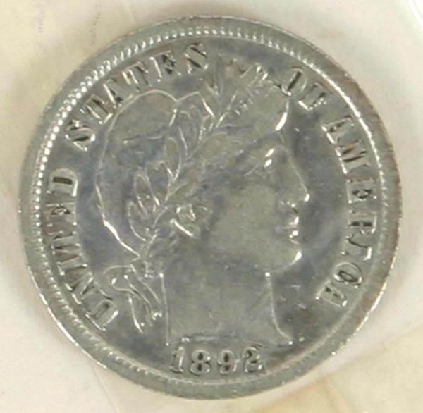 1892 O Barber Dime VF XF 4edf3