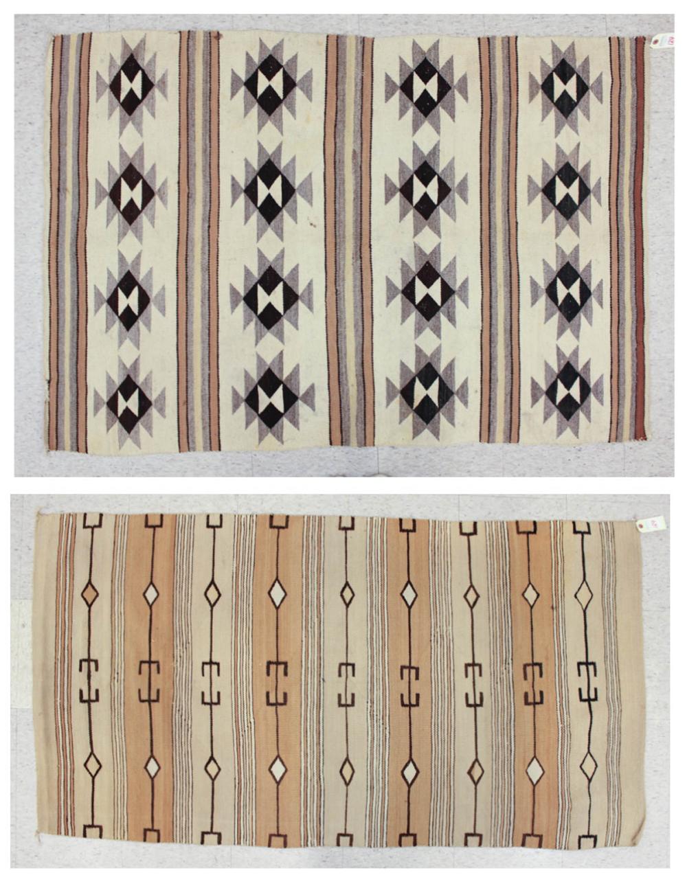 TWO NAVAJO WEAVINGS, REPEATING