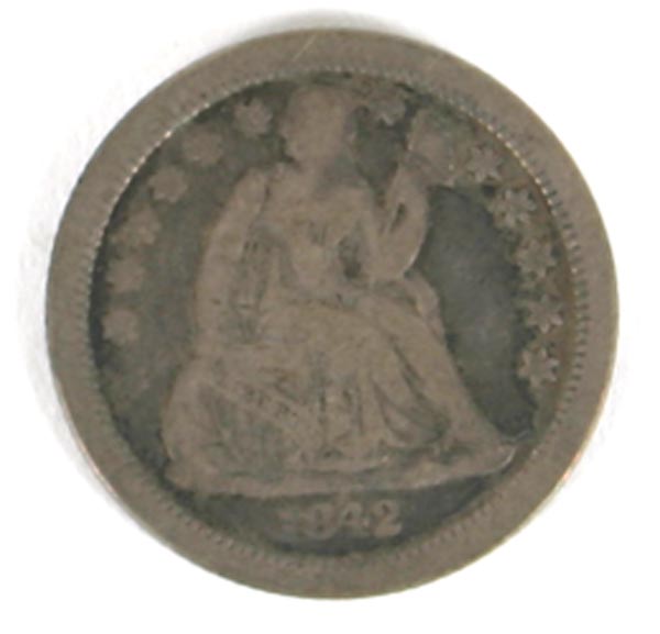 2 Seated Liberty Silver Dimes 1829 4edf7