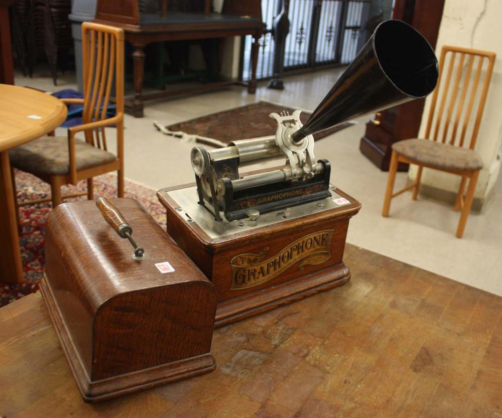 GRAPHOPHONE CYLINDER PHONOGRAPH WITH
