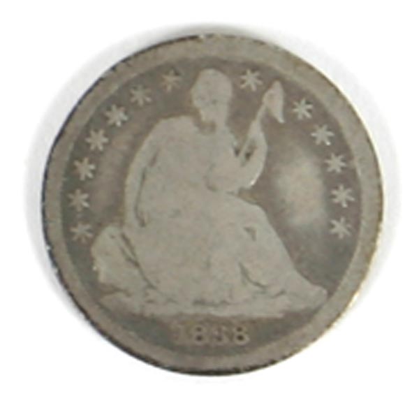Two 1838 Seated Liberty One 1827