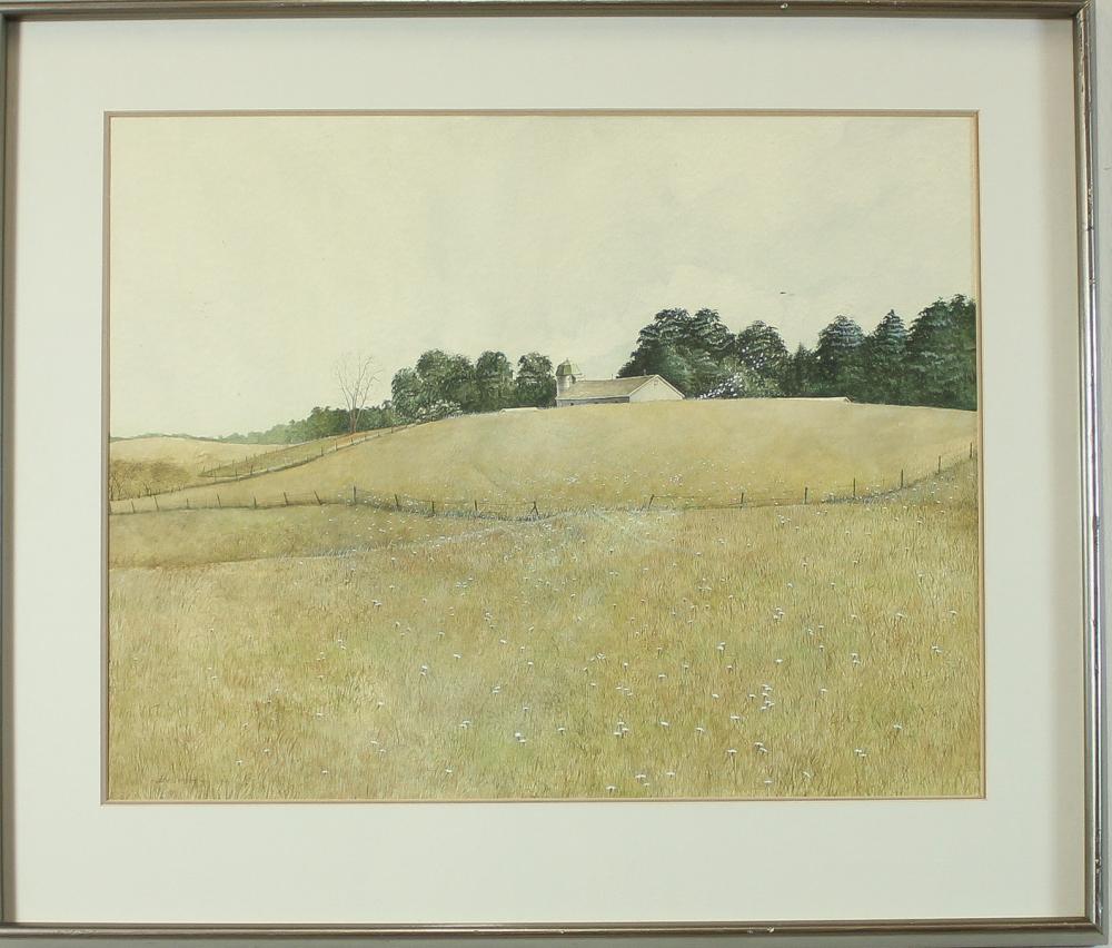 GREG MORT AMERICAN B 1952 WATERCOLOR 314bba