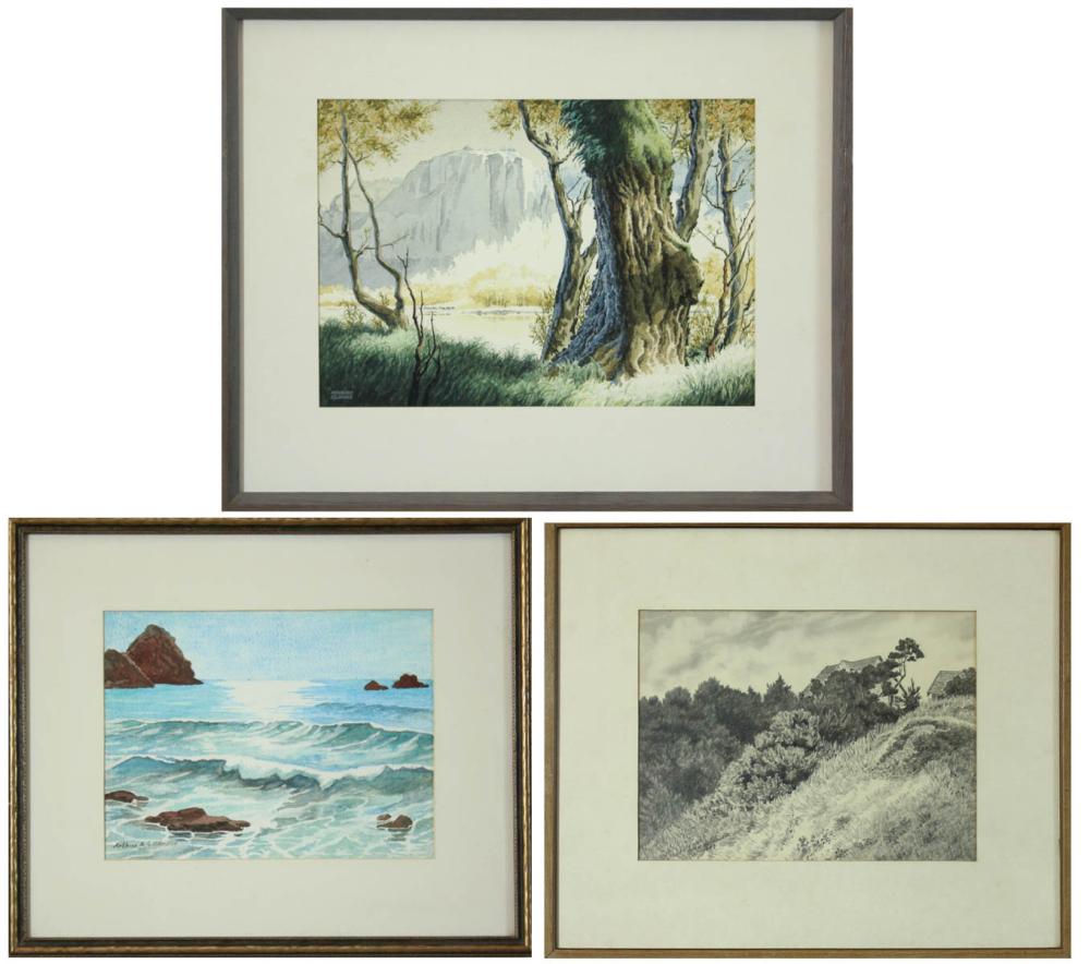 THREE SELANDER LANDSCAPE DRAWINGS  314bc7