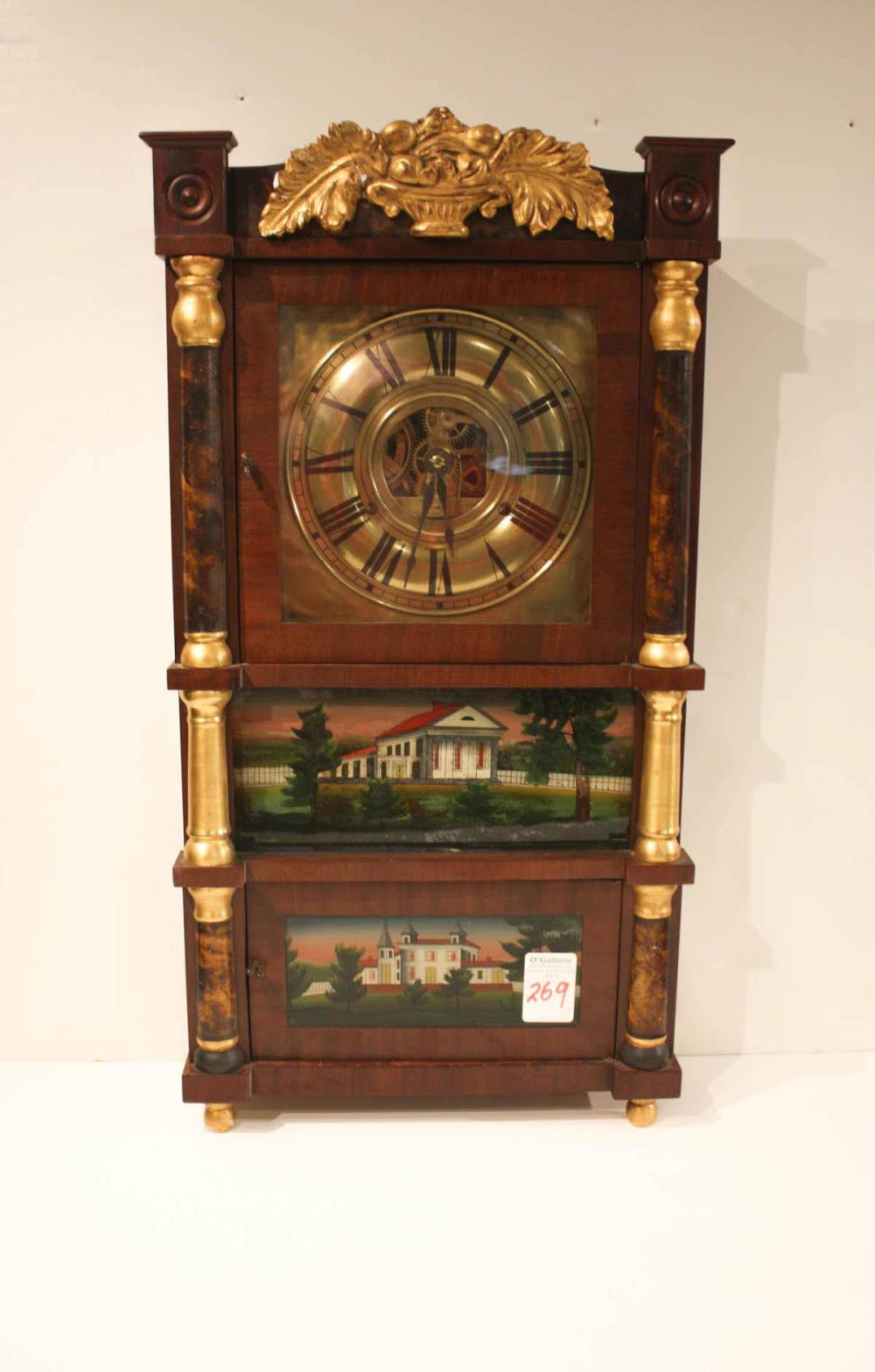 THREE ANTIQUE CONNECTICUT SHELF CLOCKS: