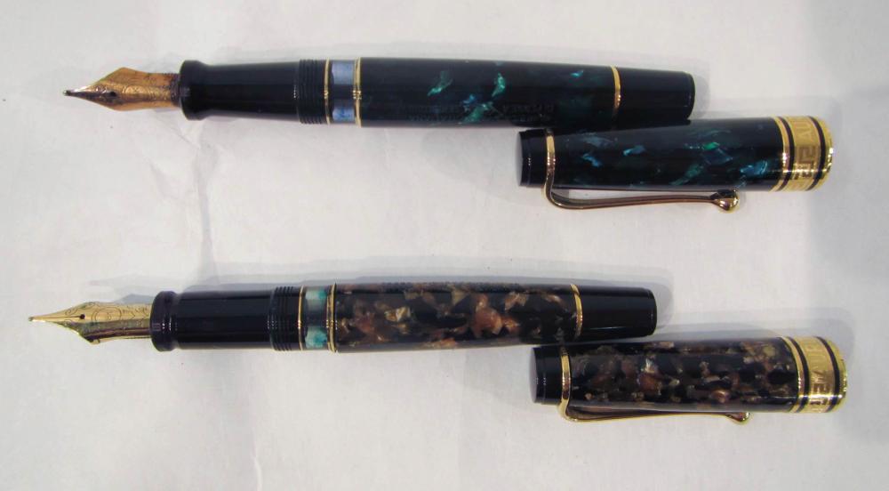 TWO AURORA ITALIA FOUNTAIN PENS, BOTH