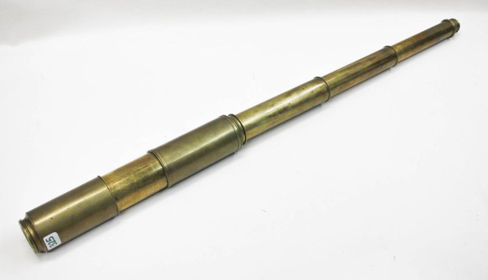 RAMSDEN (LONDON) BRASS TELESCOPE,