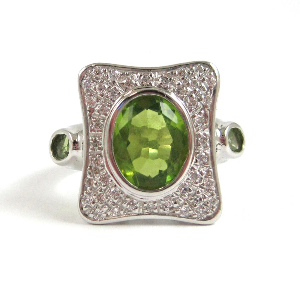 PERIDOT DIAMOND AND FOURTEEN KARAT 314c57